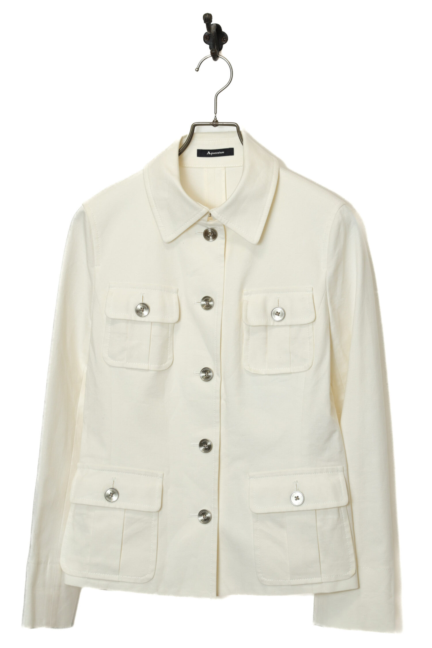 USED AQUASCUTUM COTTON LINEN JACKET/M