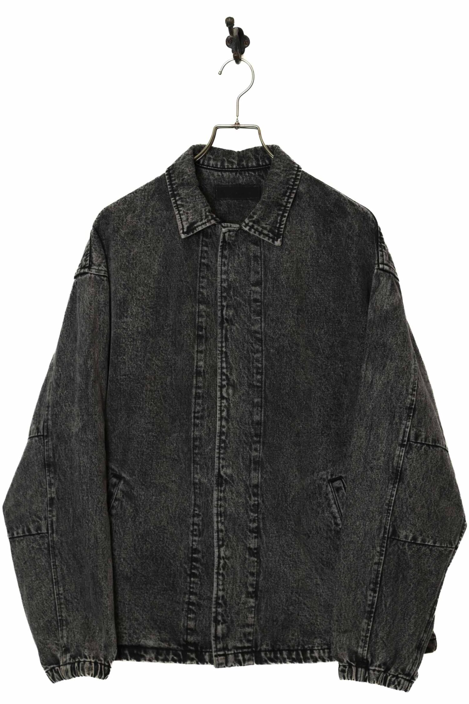 VINTAGE BLACK DENIM COVERALL JACKET/XL
