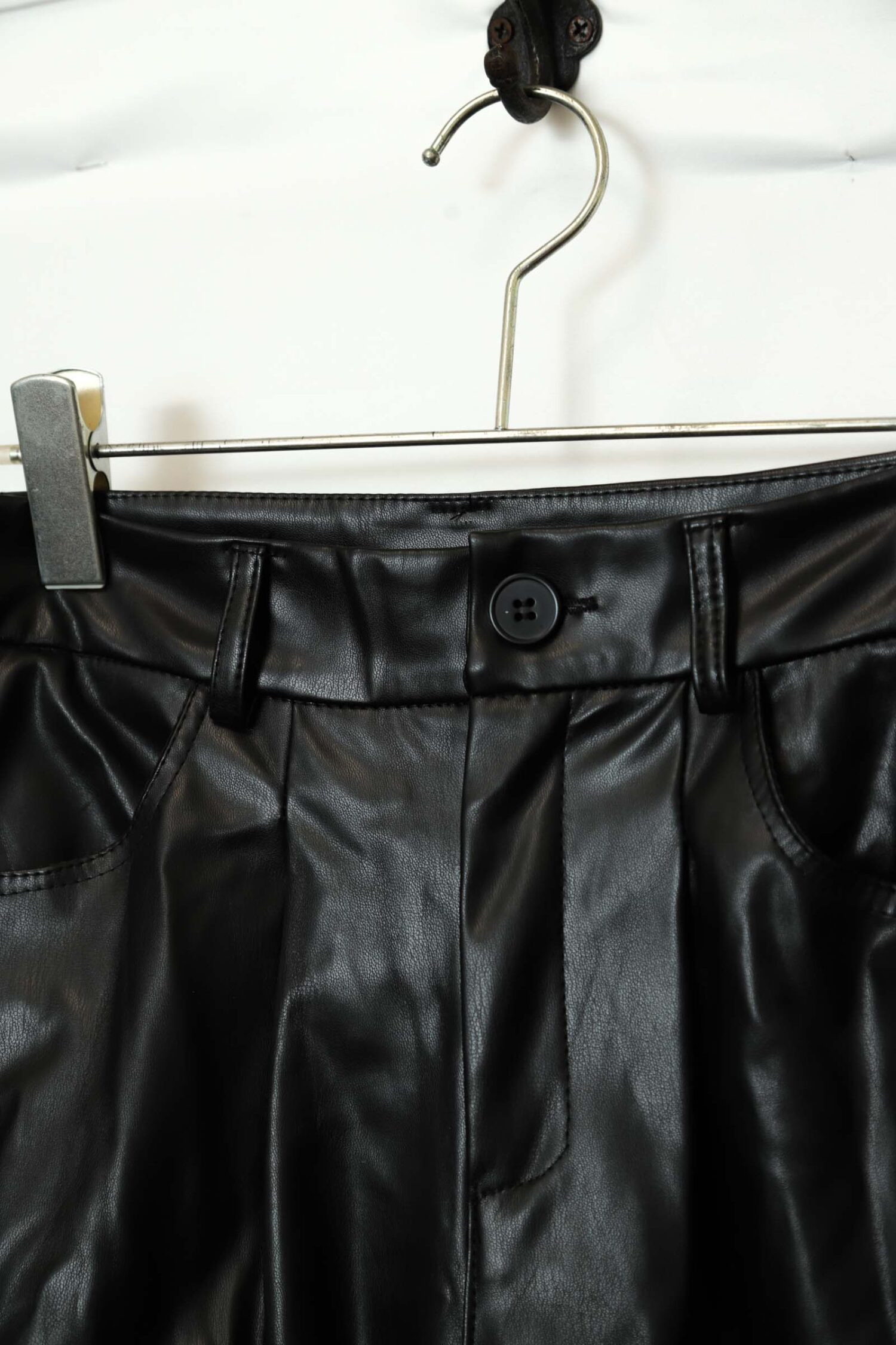 Alternative view of VINTAGE FAKE LEATHER FLARE PANTS/W66