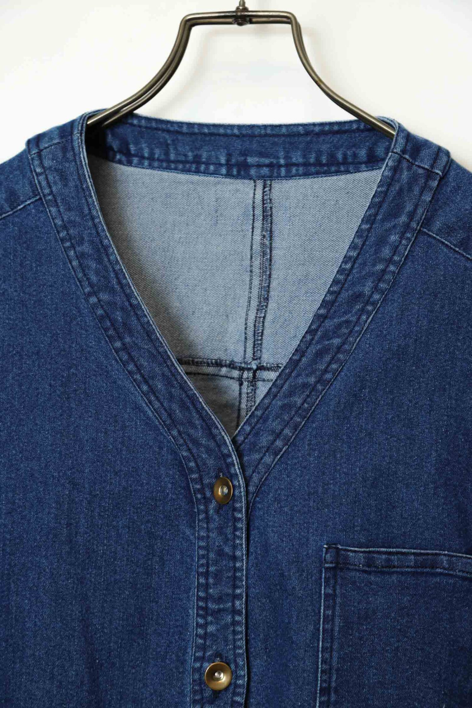Alternative view of VINTAGE NO COLLAR DENIM JACKET/XL