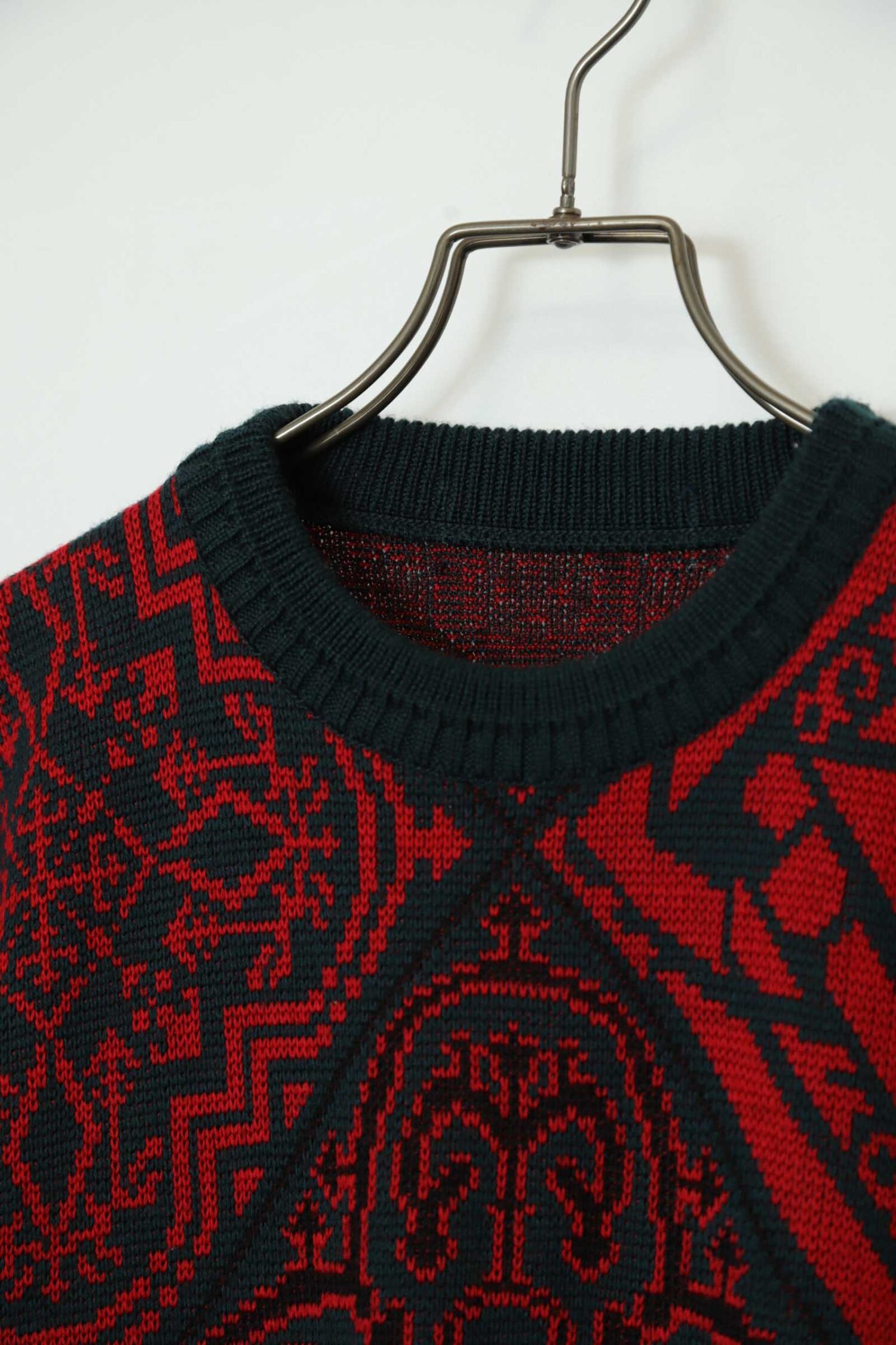 Alternative view of VINTAGE PATTERN KNITED SWEATER/L