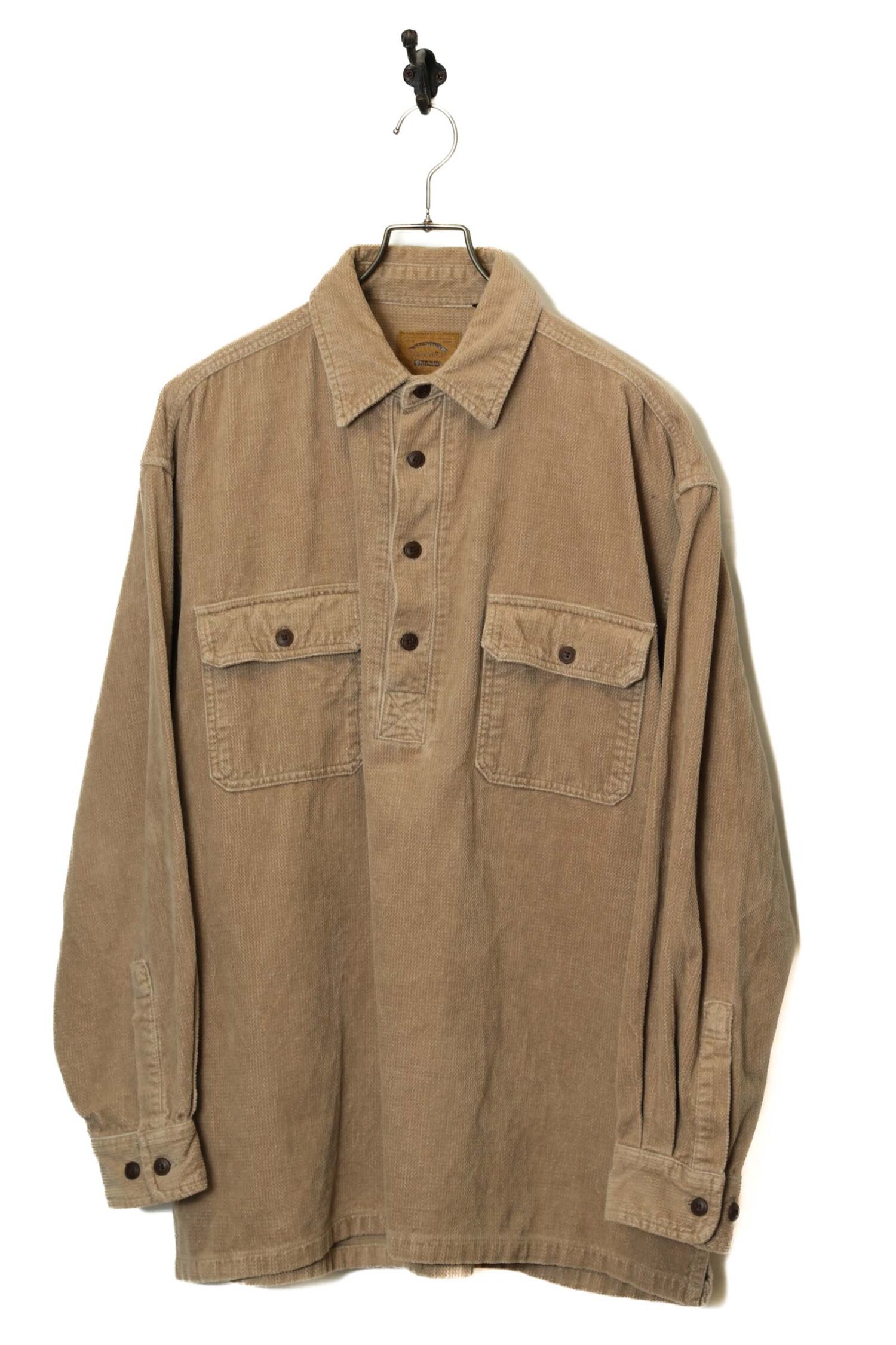VINTAGE CORDUROY PULL-OVER SHIRT/XL