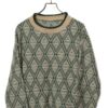 VINTAGE PATTERN KNITED SWEATER/L
