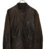 VINTAGE FAKE LEATHER SINGLE RIDERS JACKET/L