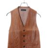 USED COW LEATHER VEST/TOMORROWLAND/M