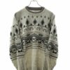 VINTAGE PATTERNED KNITTED SWEATER/L