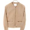 USED MANGO SHORT LEATHER JACKET/M