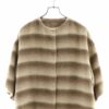 USED COLLARLESS FUR JACKET/UNITED ARROWS/M