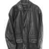 VINTAGE COW LEATHER JACKET/L