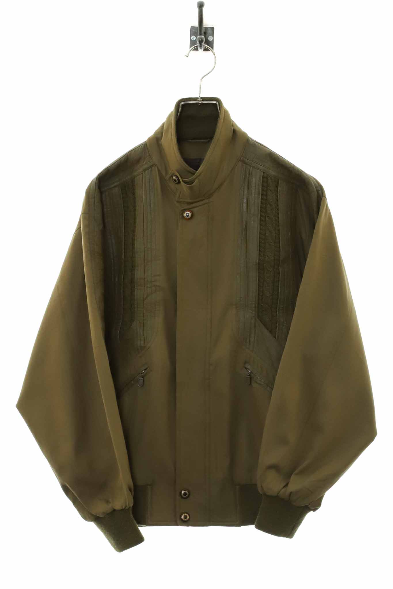 カラーブラックvintage lether design bomber jacket  L