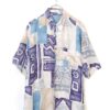 VINTAGE PRINTED SILK SHIRT/XL