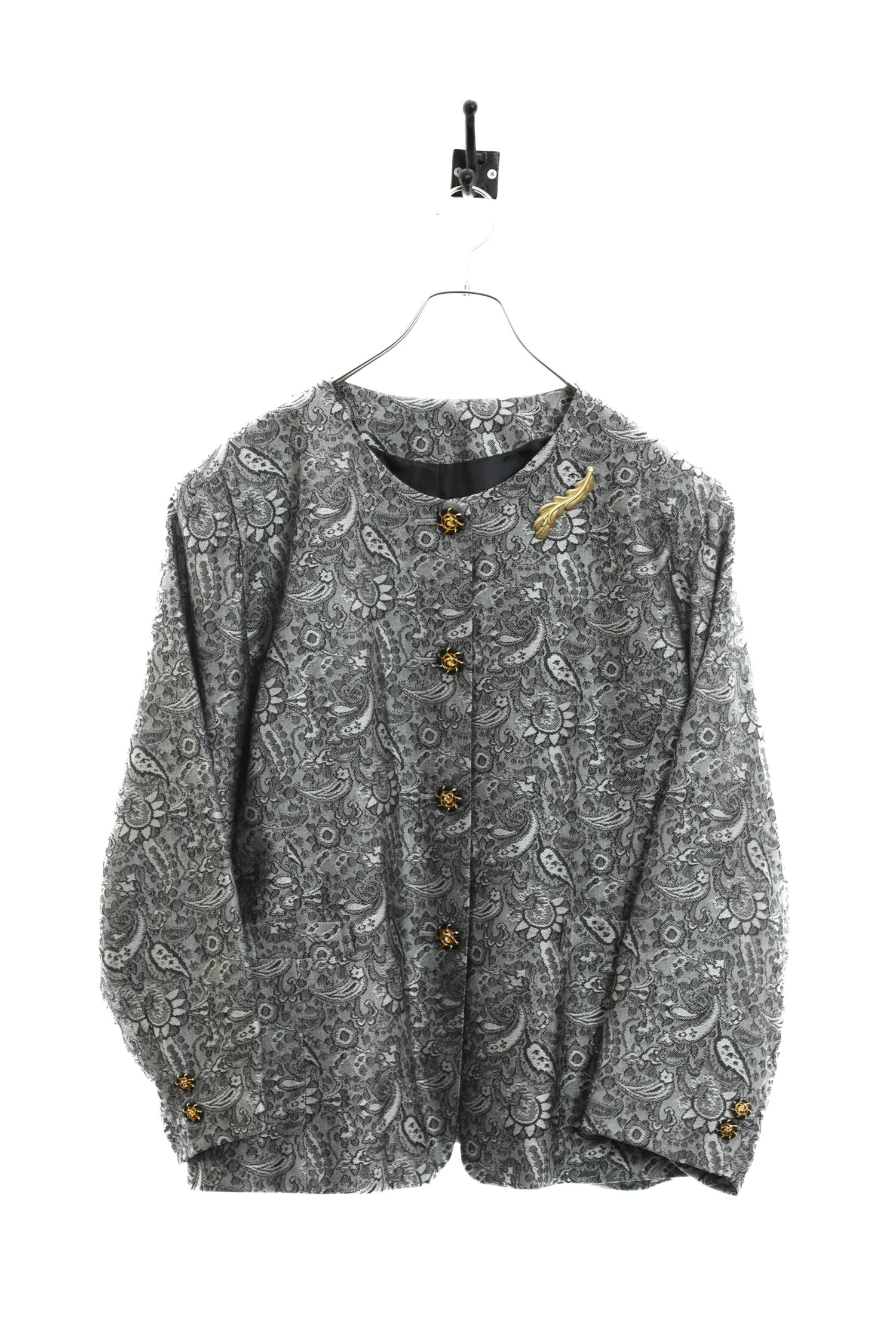 VINTAGE NO COLLAR COAT/XL