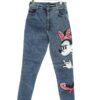 VINTAGE PAINTED DENIM PANTS/MADE IN FRANCE/W62