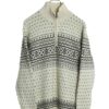 VINTAGE HAIF ZIP KNITTED SWEATER/M