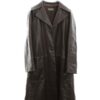 USED SALVATORE FERRAGAMO LEATHER COAT/M