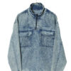 VINTAGE HALF ZIP DENIM JACKET/XL