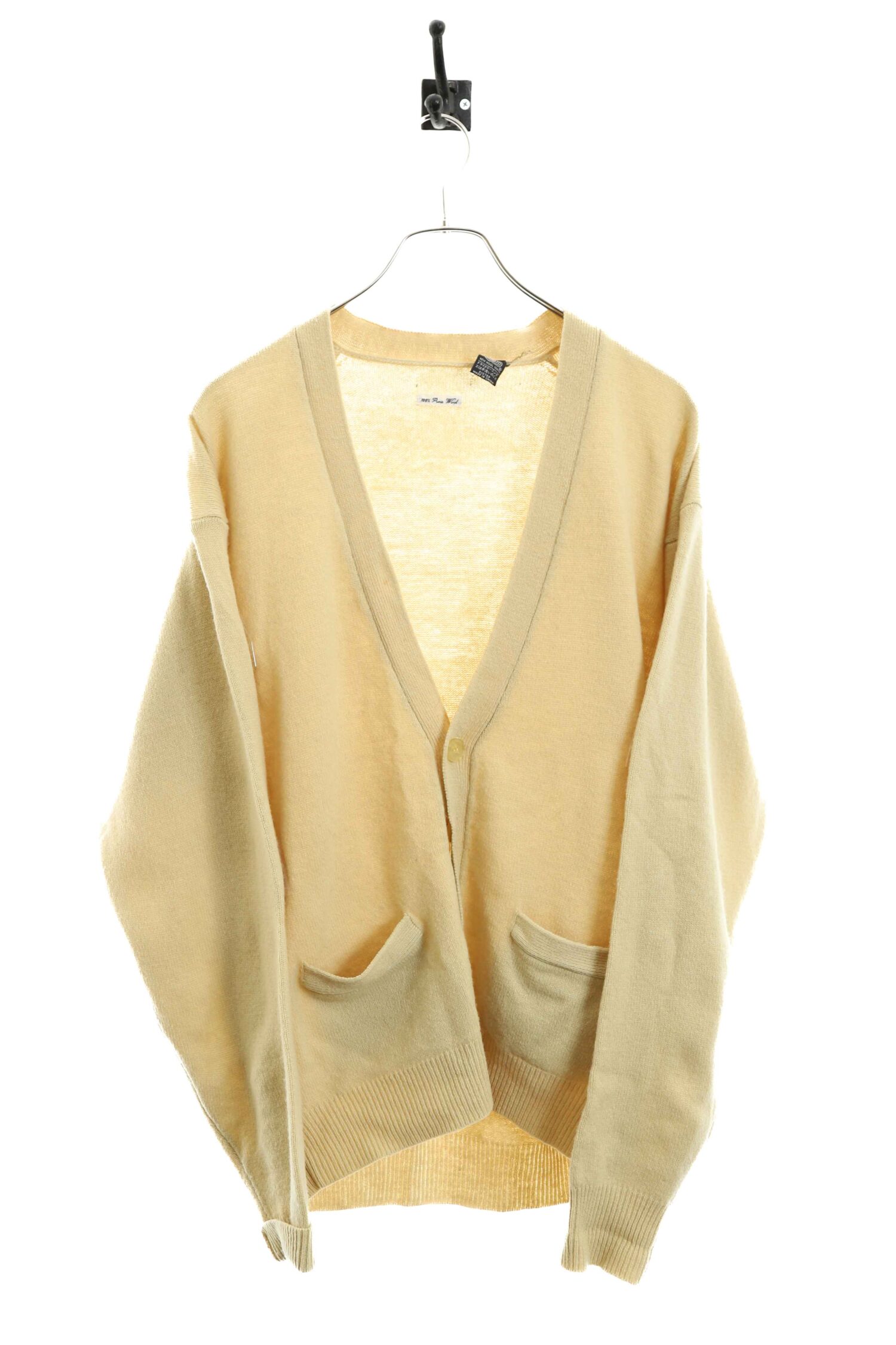 VINTAGE WOOL KNITTED CARDIGAN/L