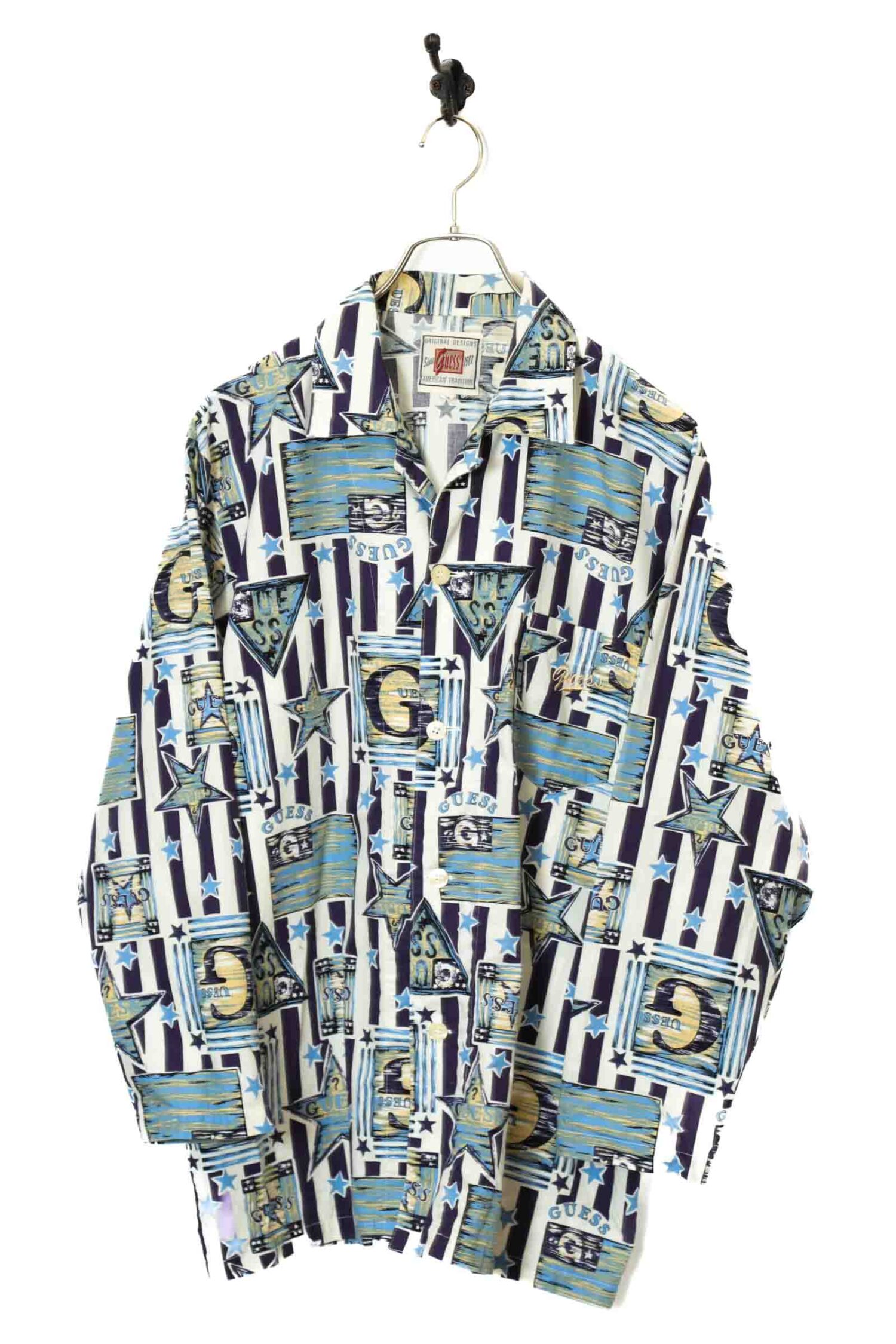 USED GUESS PRINTED SHIRT/L