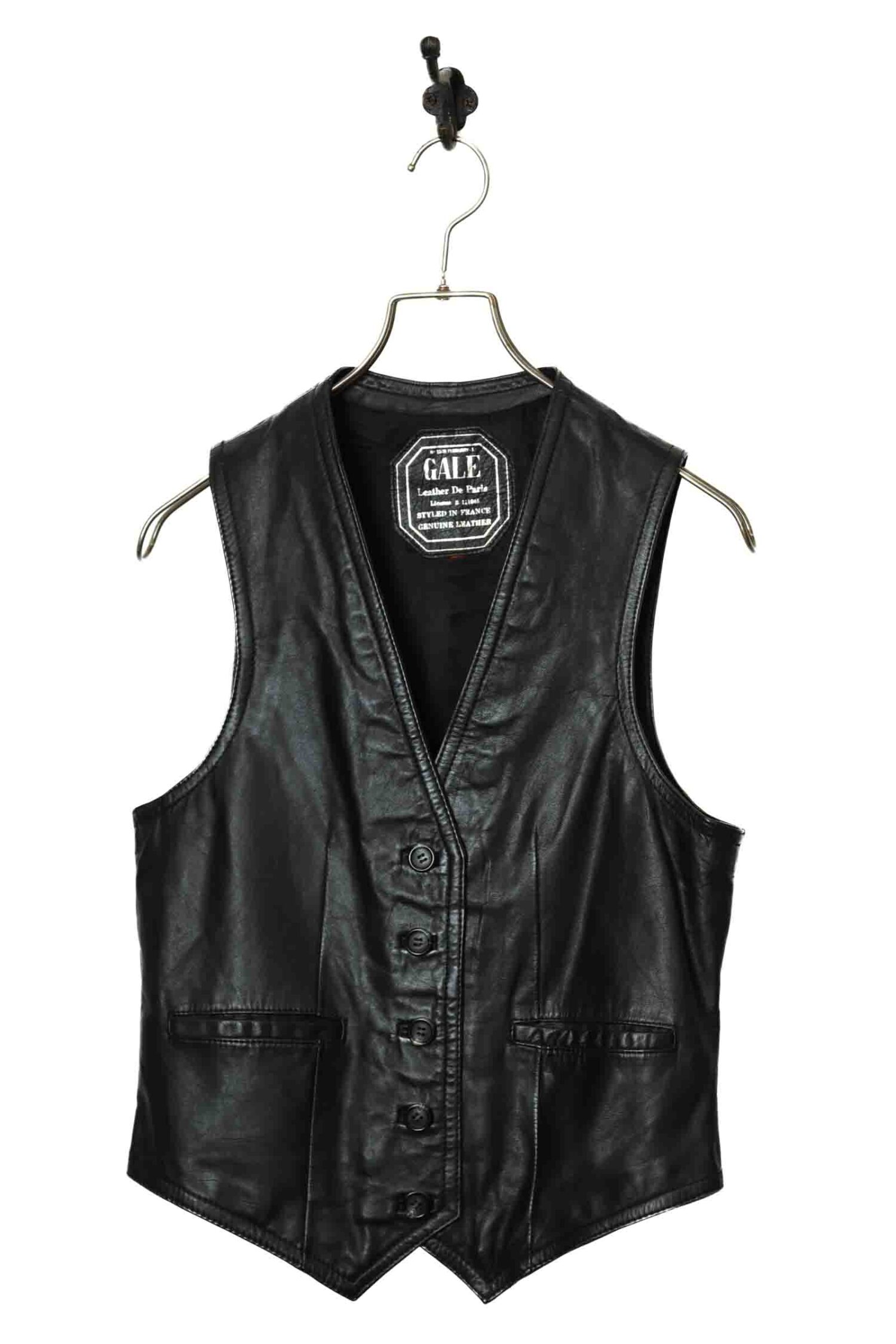 VINTAGE LEATHER VEST/S