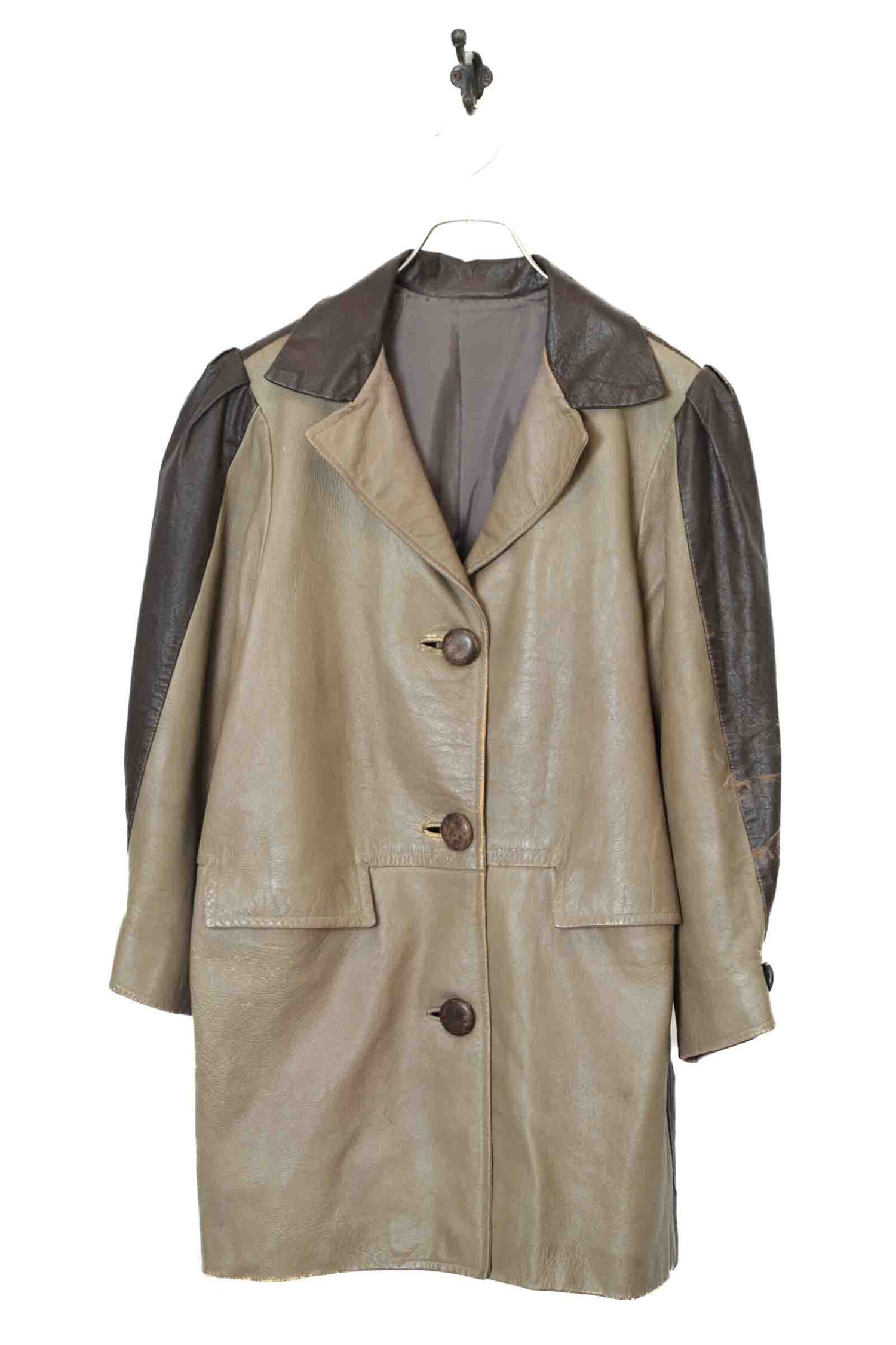 VINTAGE DESIGN LEATHER JACKET/M