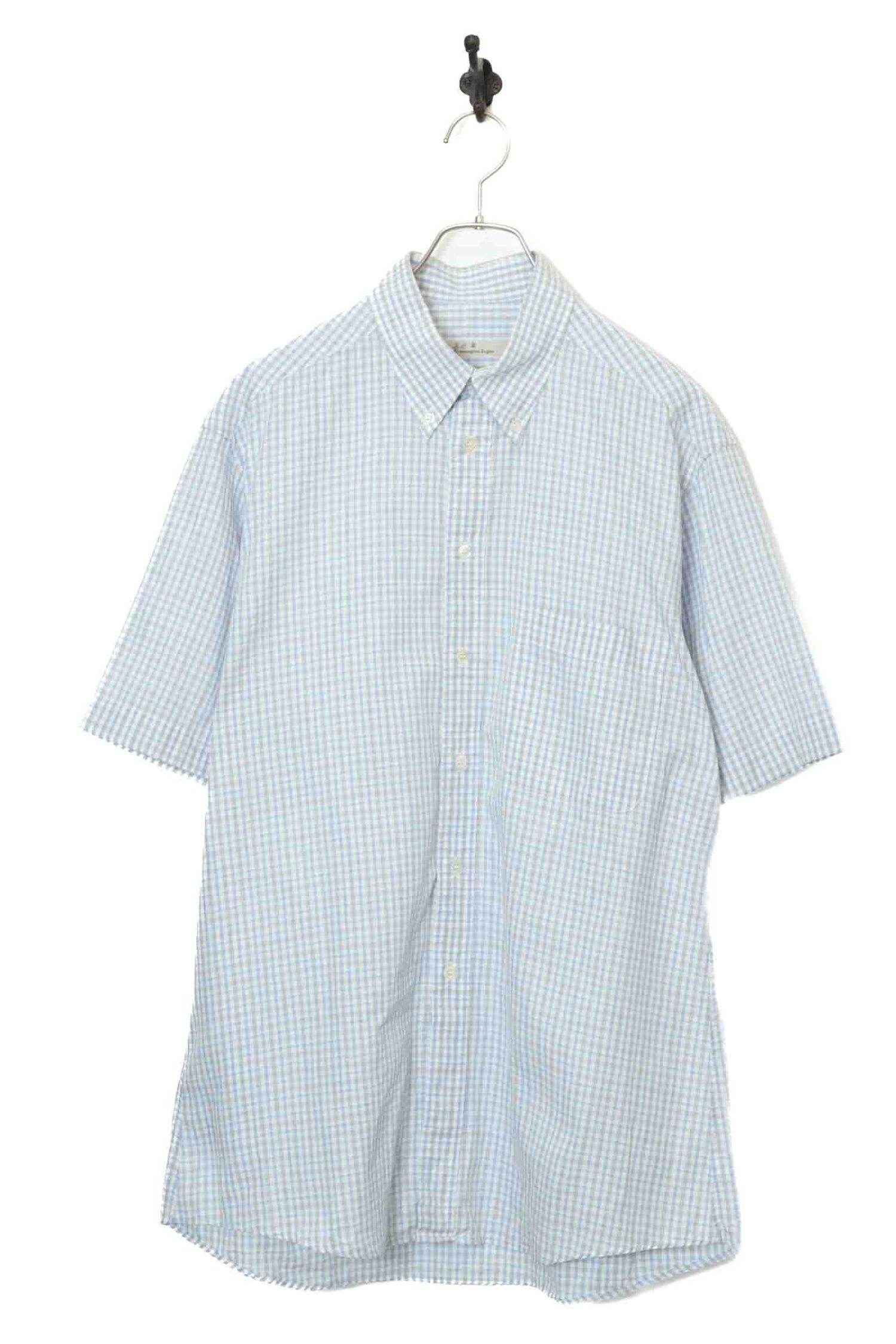 USED ERMENEGILDO ZEGNA CHECK SHIRT/L