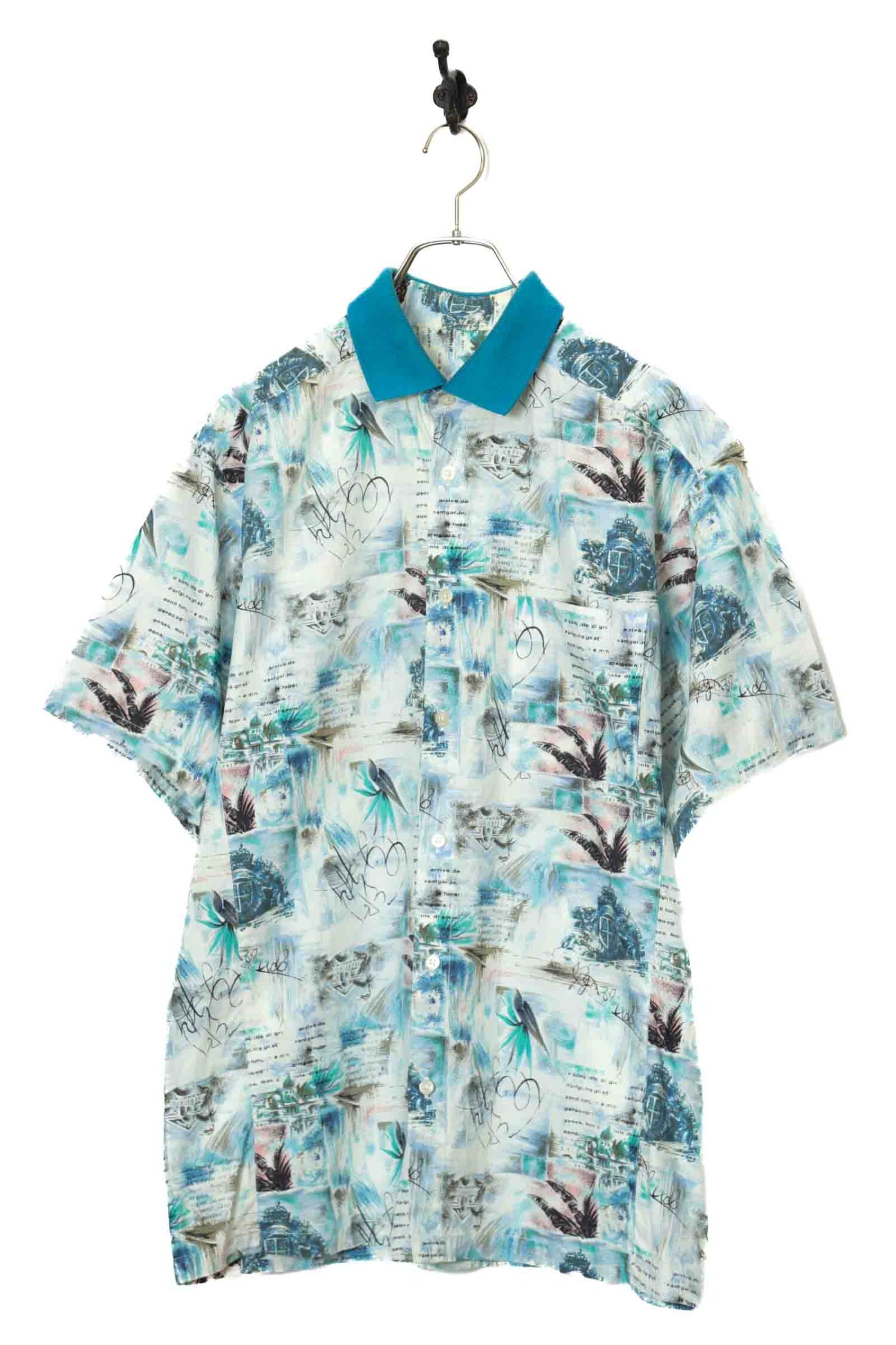VINTAGE PRINTED SHORT SLEEVE SHIRT/L