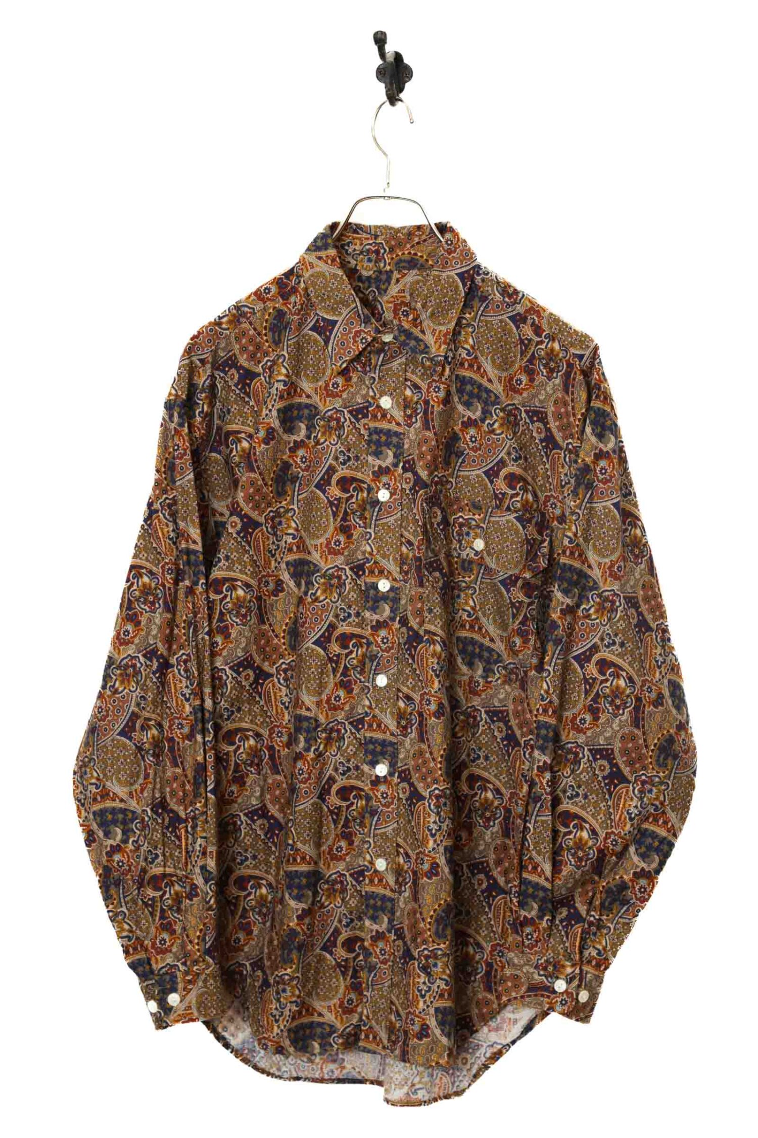 VINTAGE PAISLEY PRINTED SHIRT/L