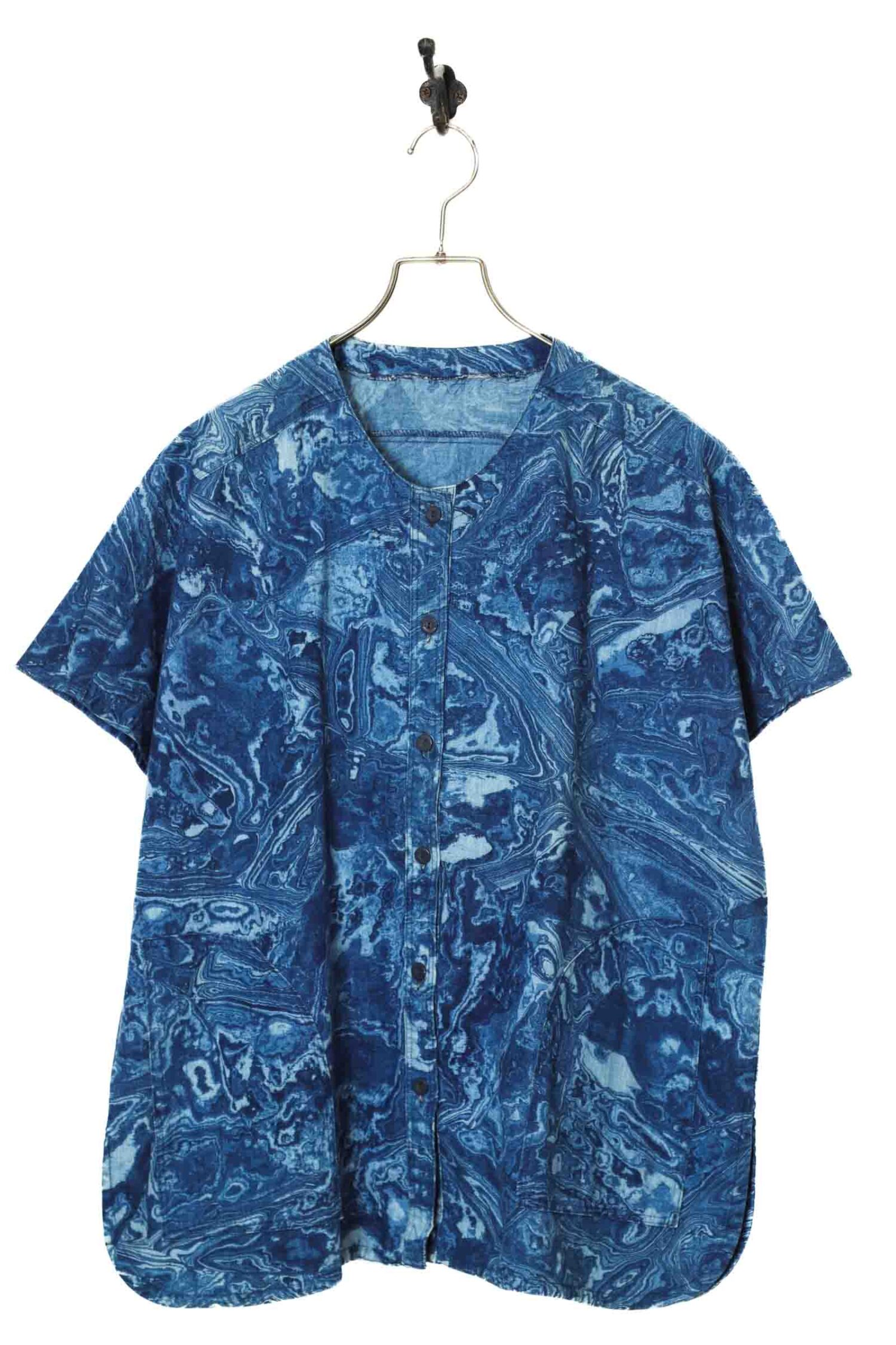 VINTAGE NO-COLLAR SHIRT/L