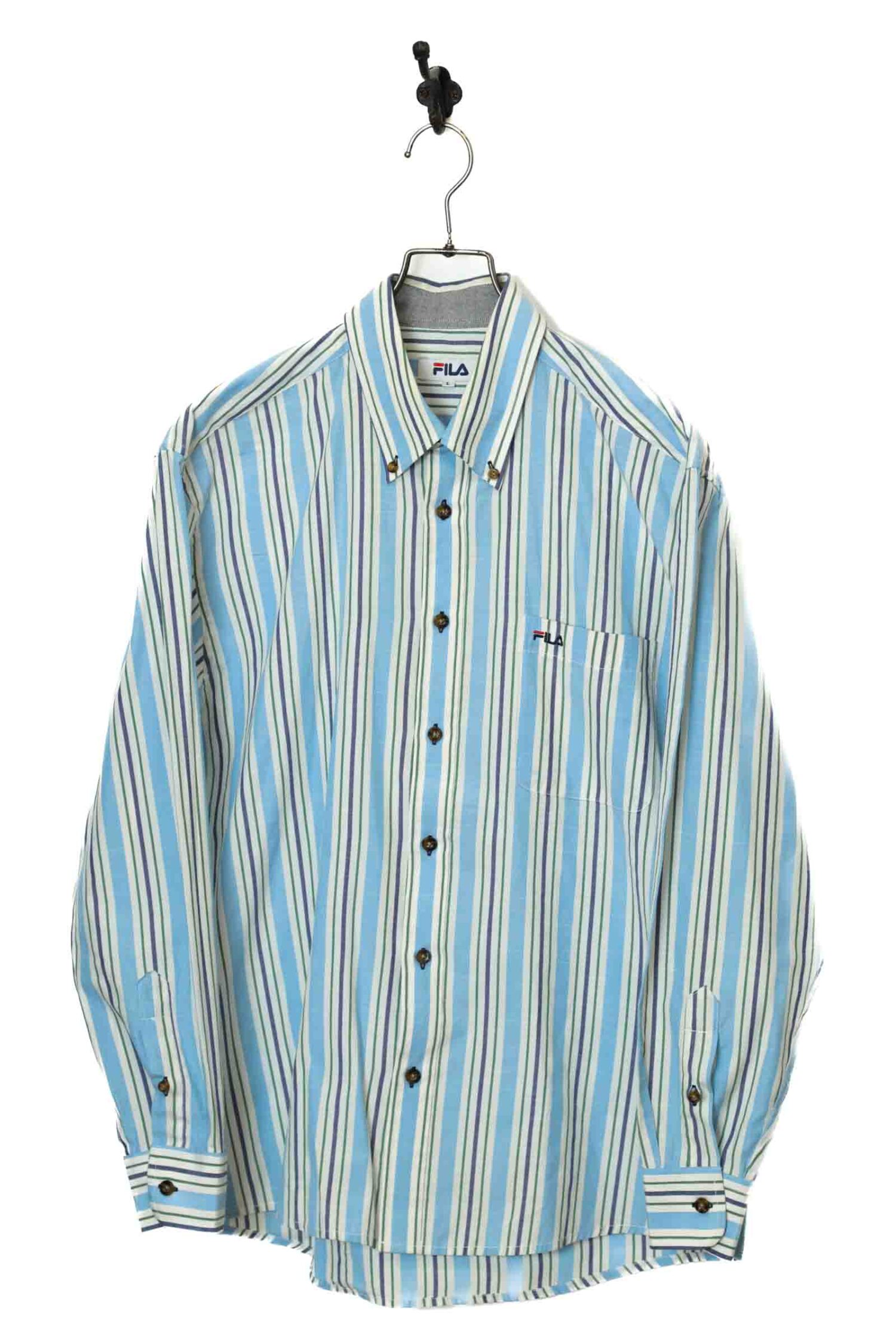 USED FILA STRIPED SHIRT/L