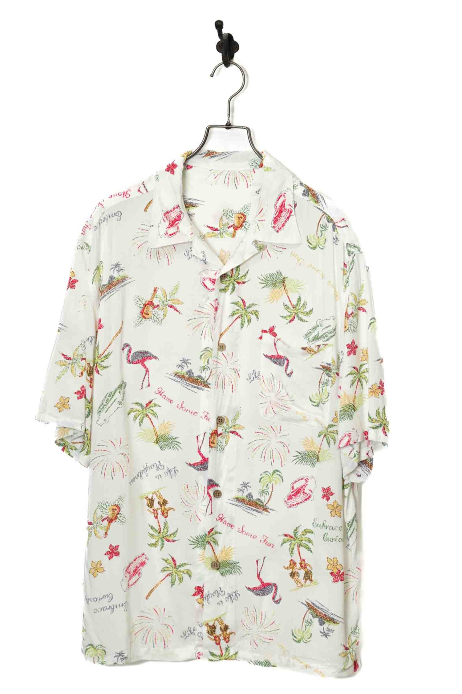USED PRINTED SHORT-SLEEVE SHIRT/XL