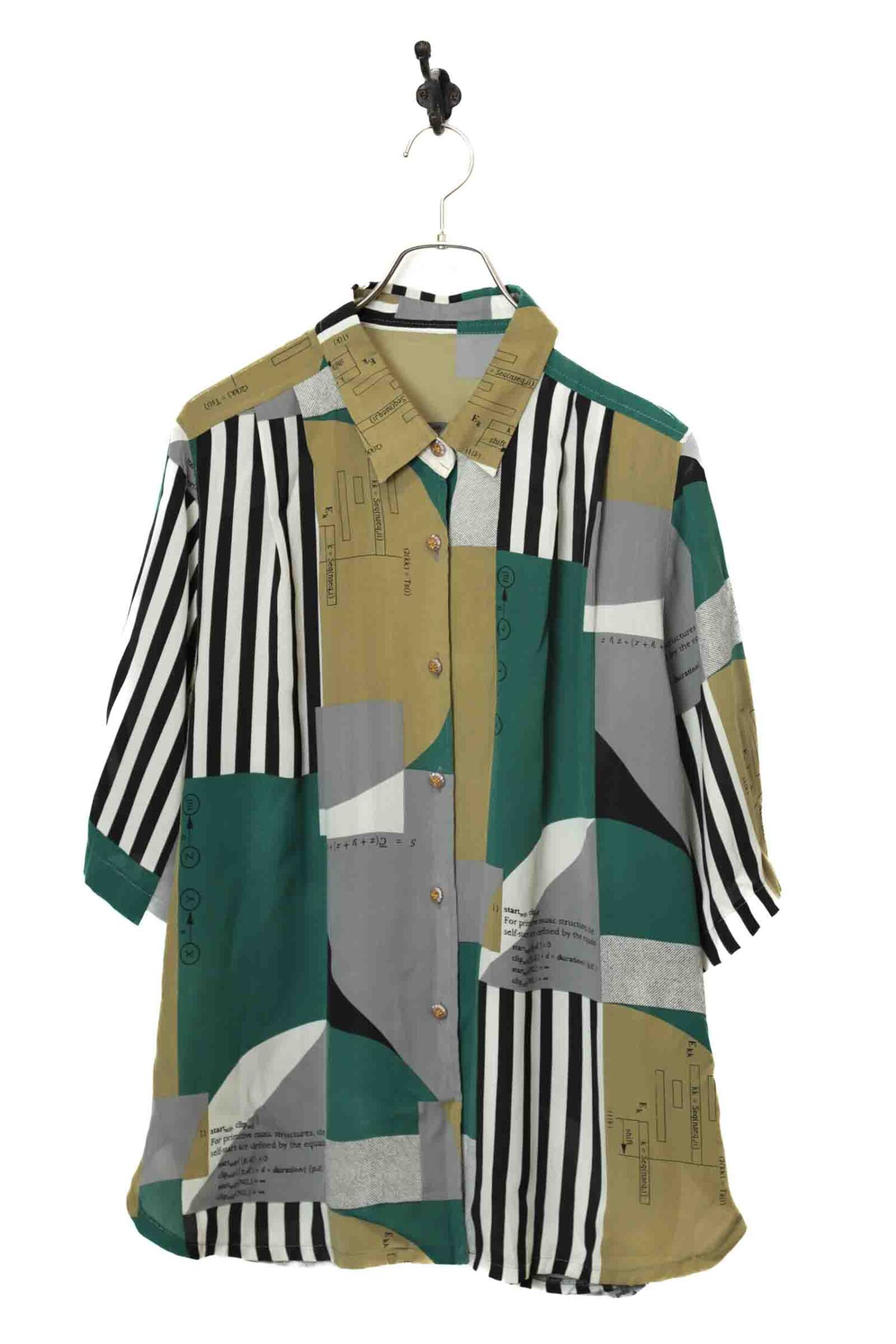 VINTAGE PRINTED SHORT SLEEVE SHIRT/XL
