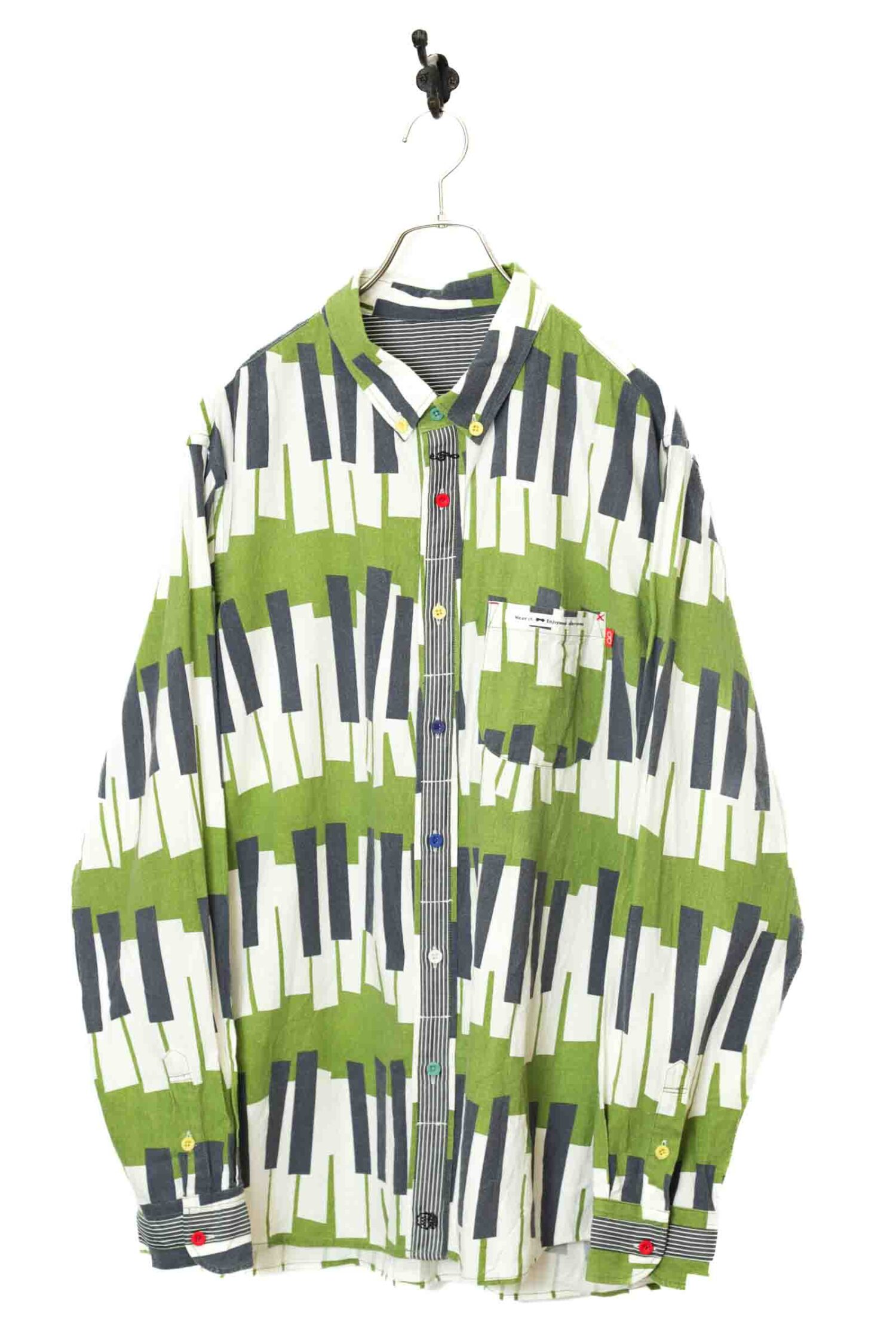 USED PRINTED COTTON SHIRT/XL
