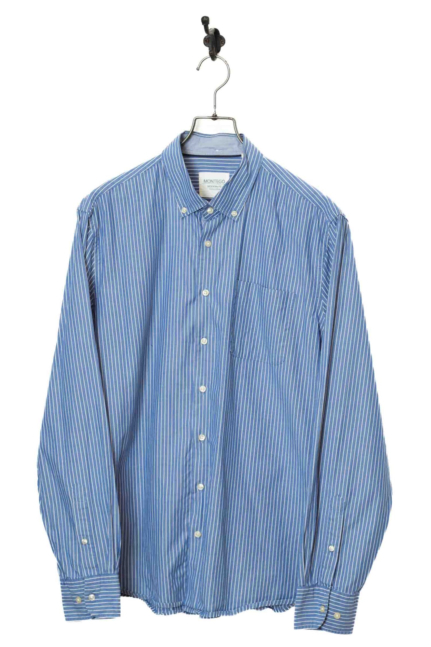 USED STRIPE SHIRT/MONTEGO/L