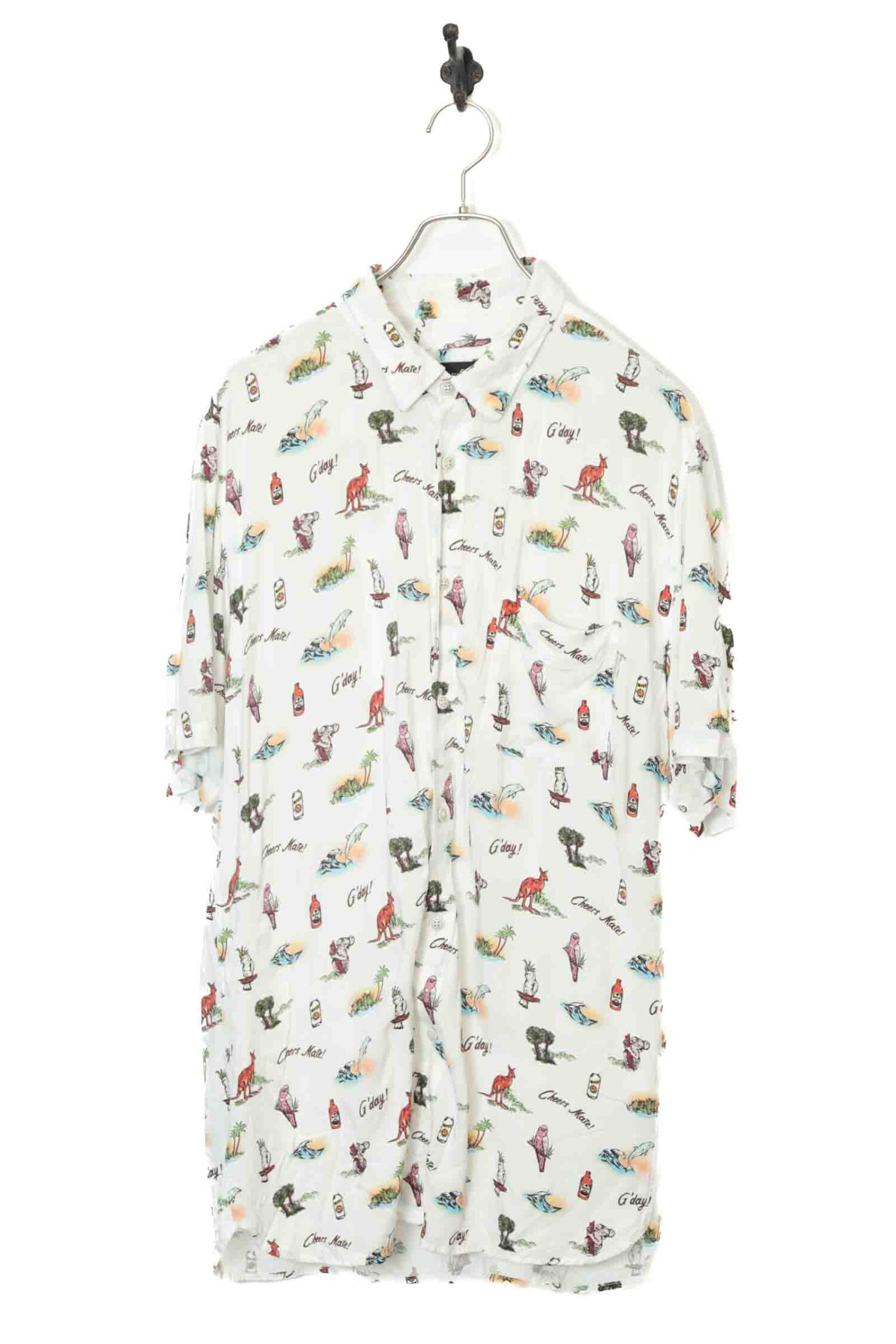 USED BARNEY COOLS PRINTED SHIRT/L