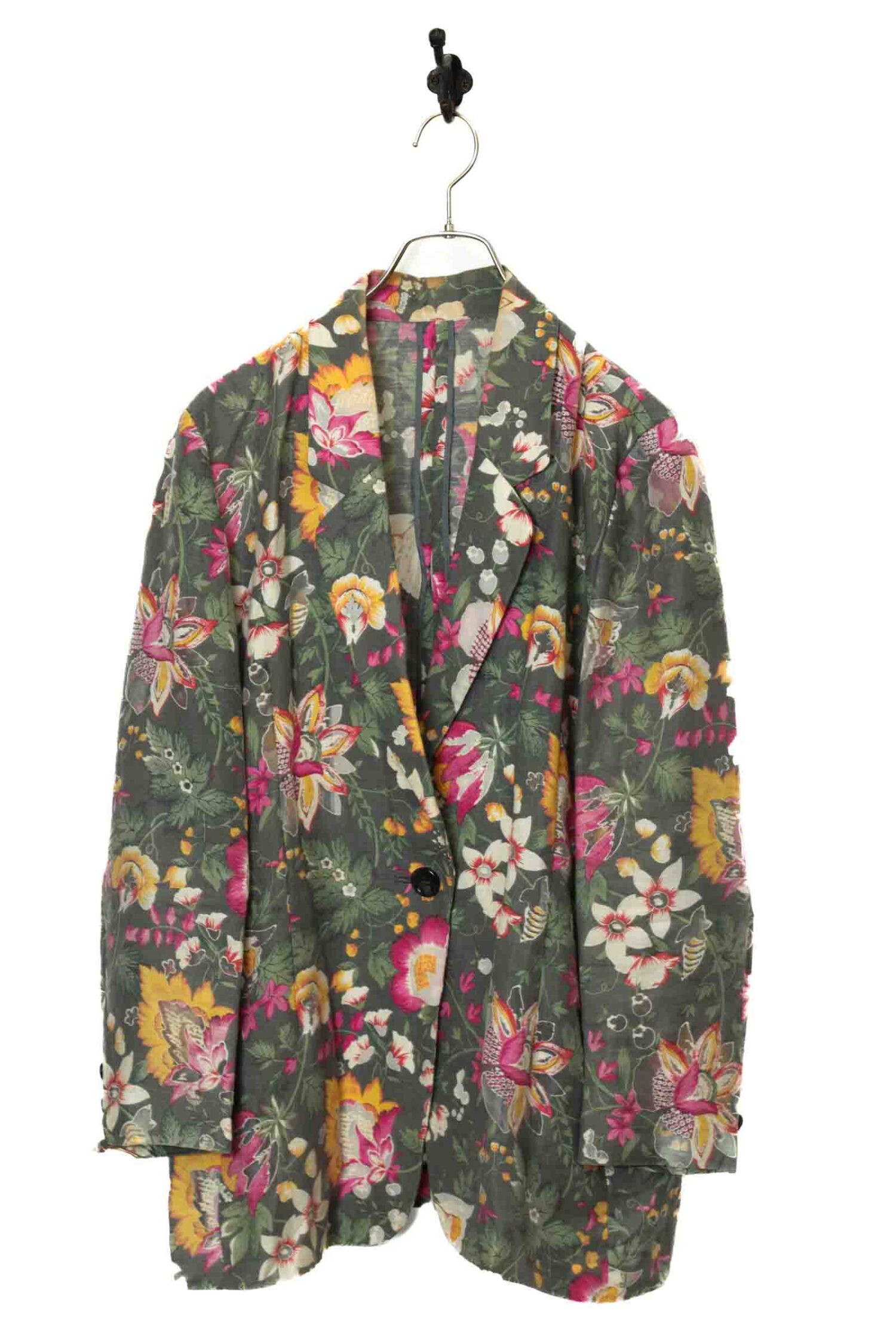 VINTAGE FLOWER PRINTED TAILORED JACKET/M