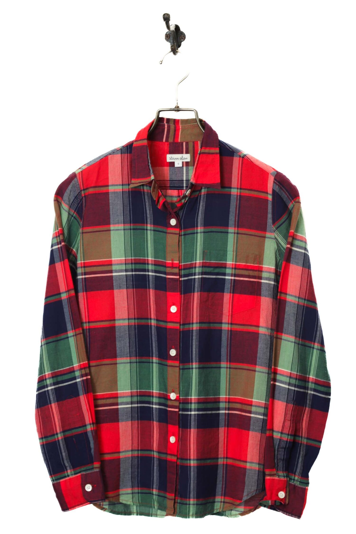 USED STEVEN ALAN CHECK PATTERN SHIRT/S