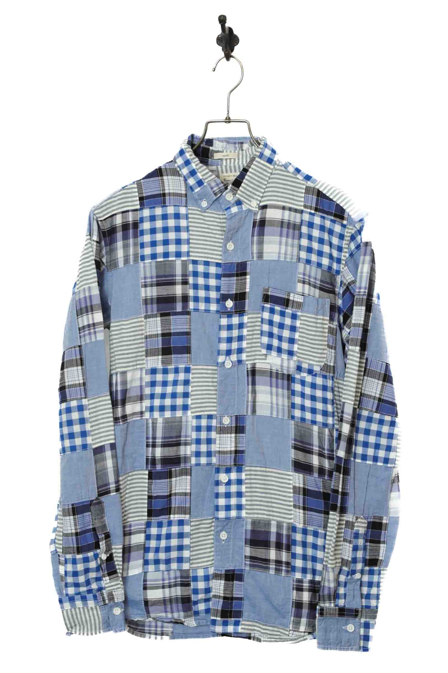 USED J.CREW PATCHWORK SHIRT/M