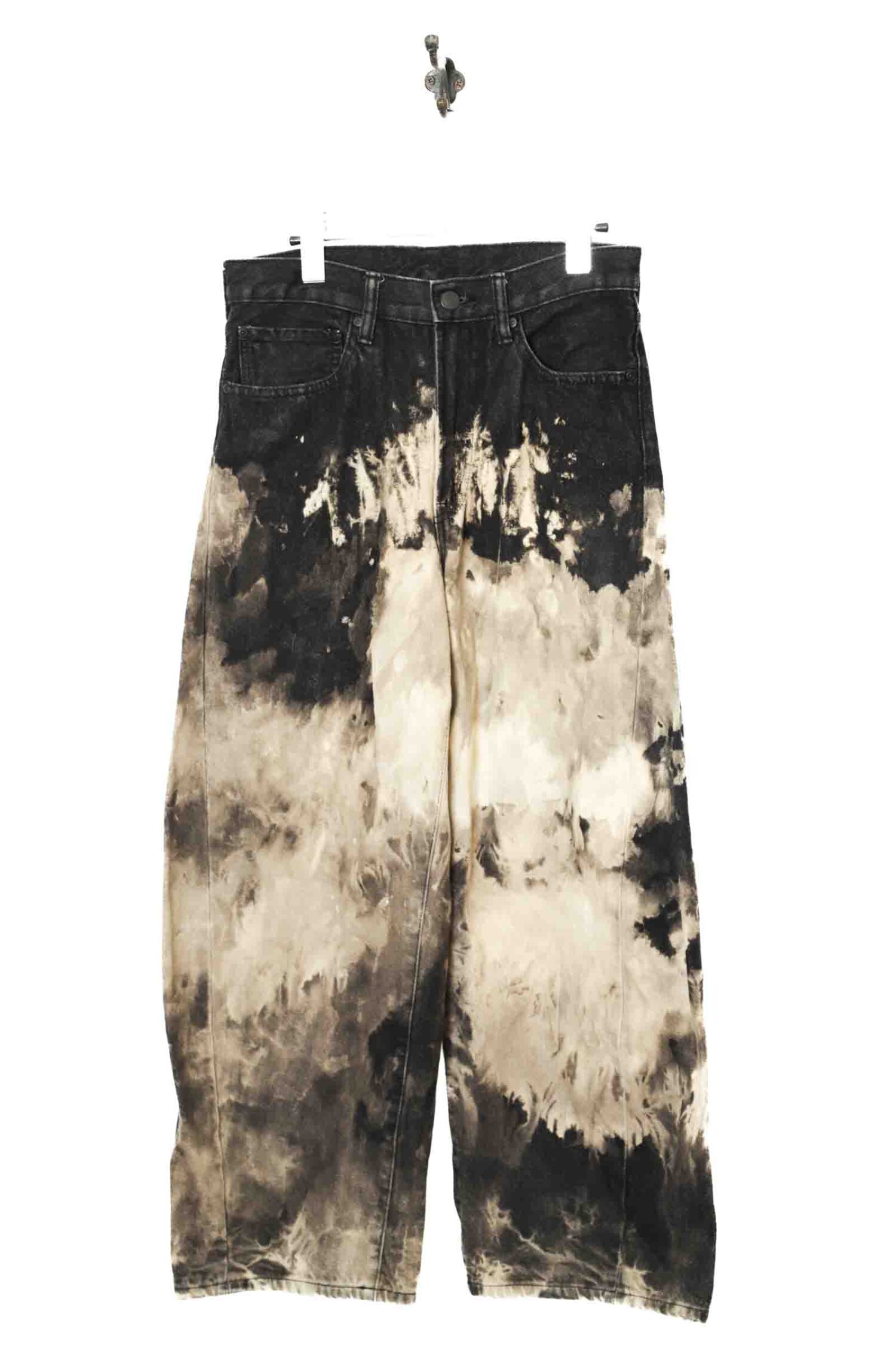 USED BLEACHED DENIM PANTS/W74