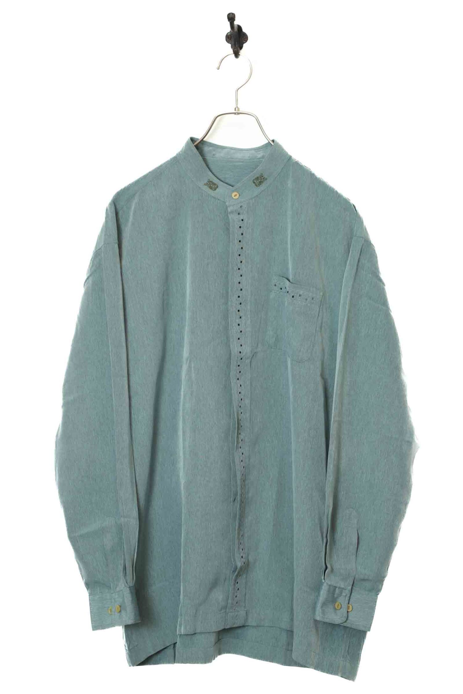 VINTAGE DESIGN COLLARLESS SHIRT/XL