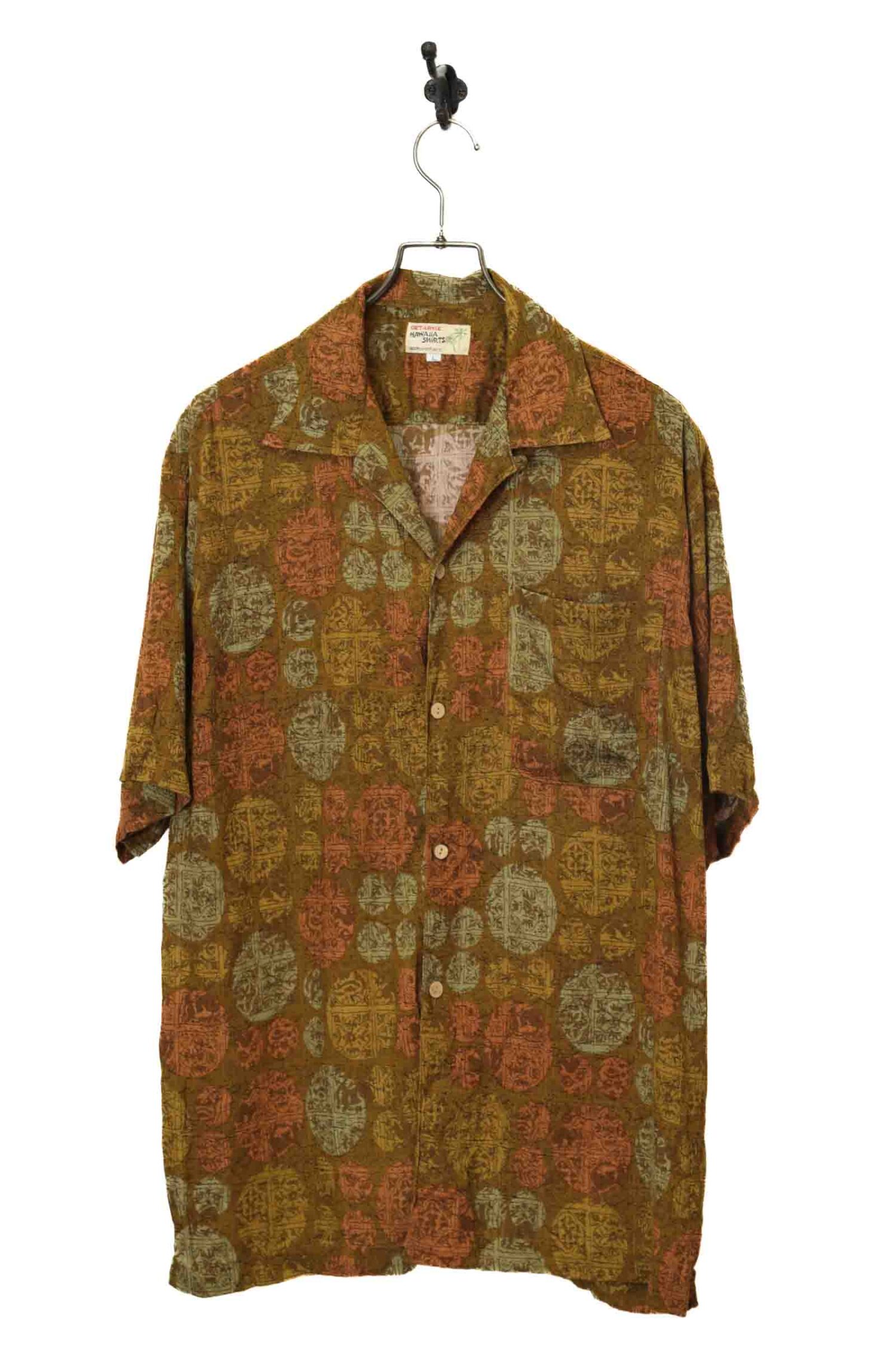 VINTAGE OPEN COLLAR SHIRT/L