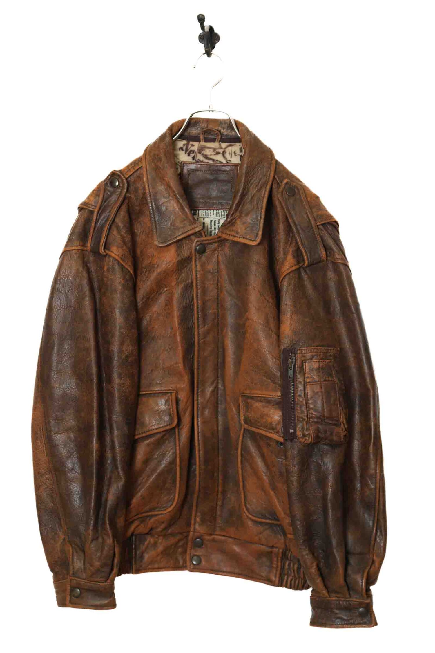VINTAGE LEATHER FLIGHT JACKET/XL