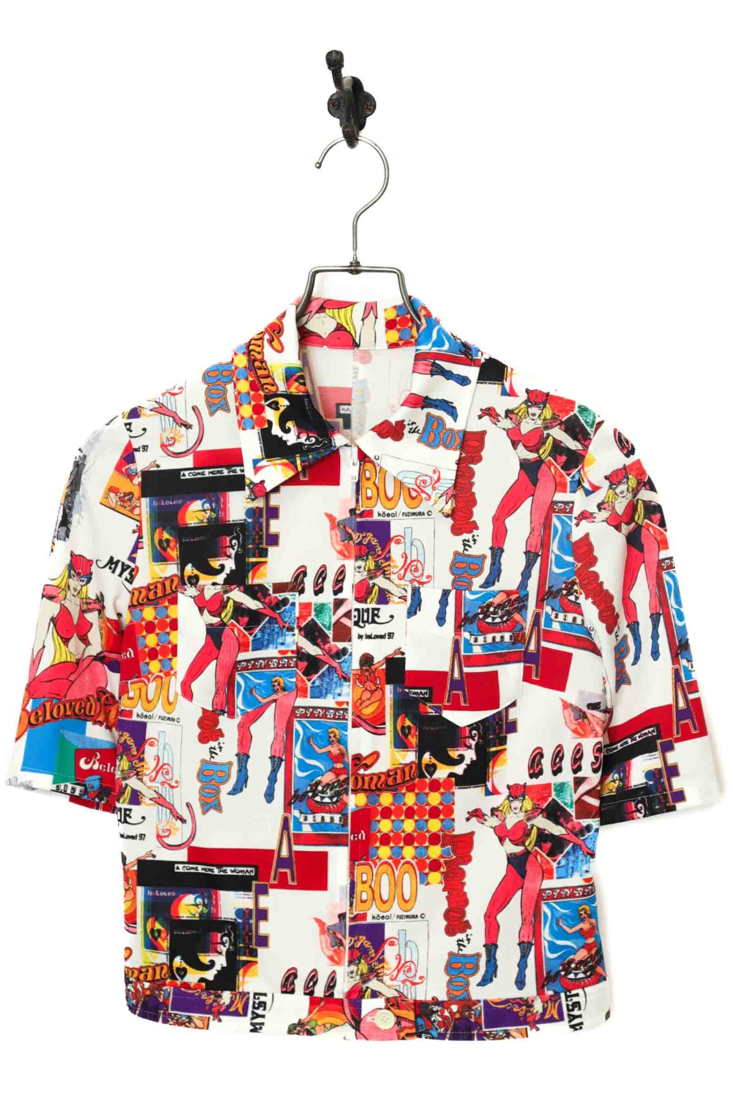 VINTAGE PRINTED SHORT SHIRT/XS