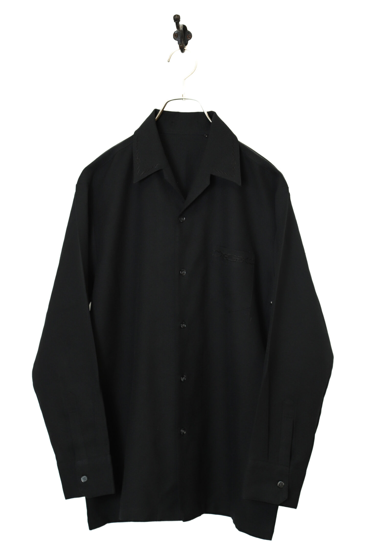 VINTAGE OPEN COLLAR SHIRT/M