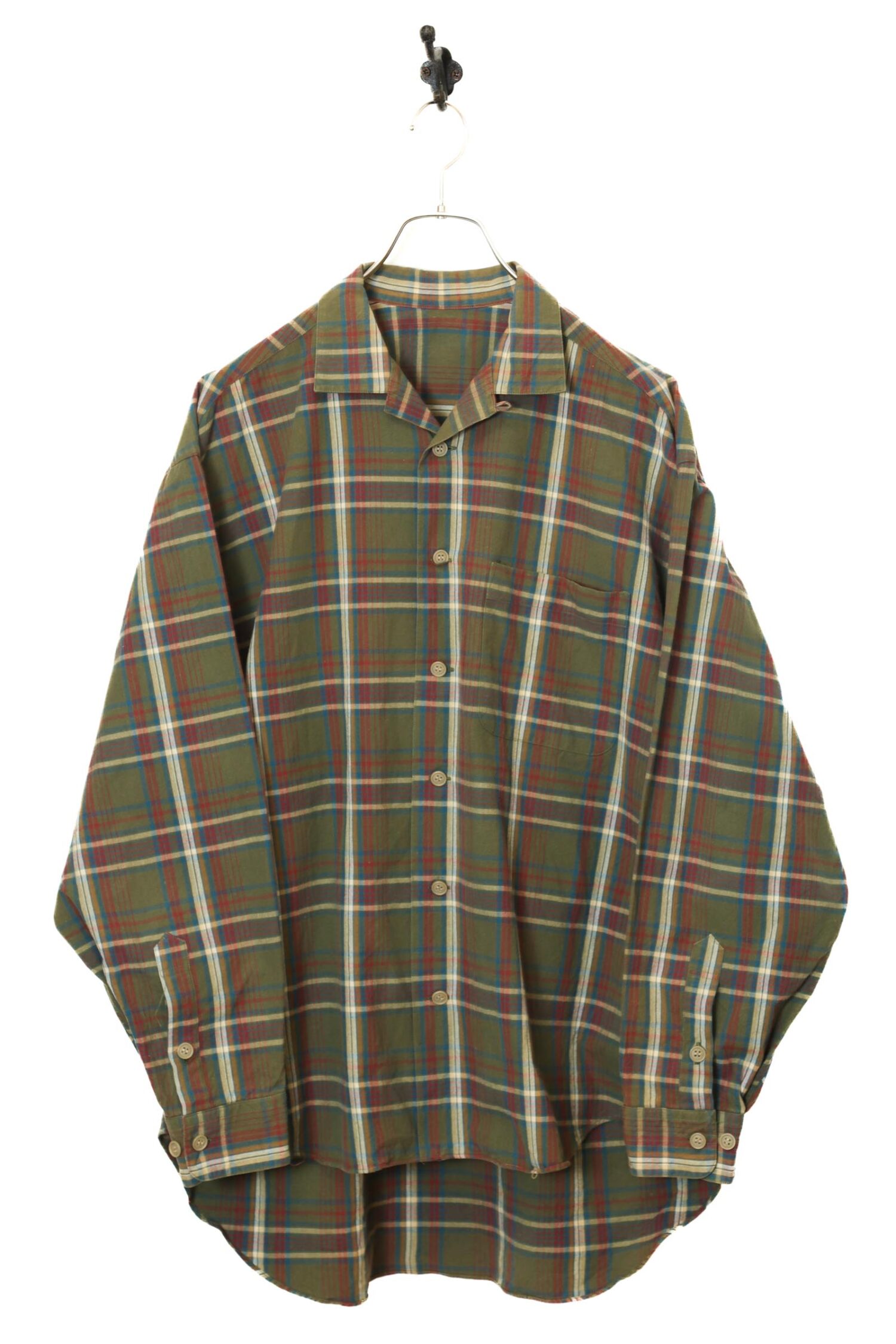 VINTAGE OPEN COLLAR SHIRT/XL