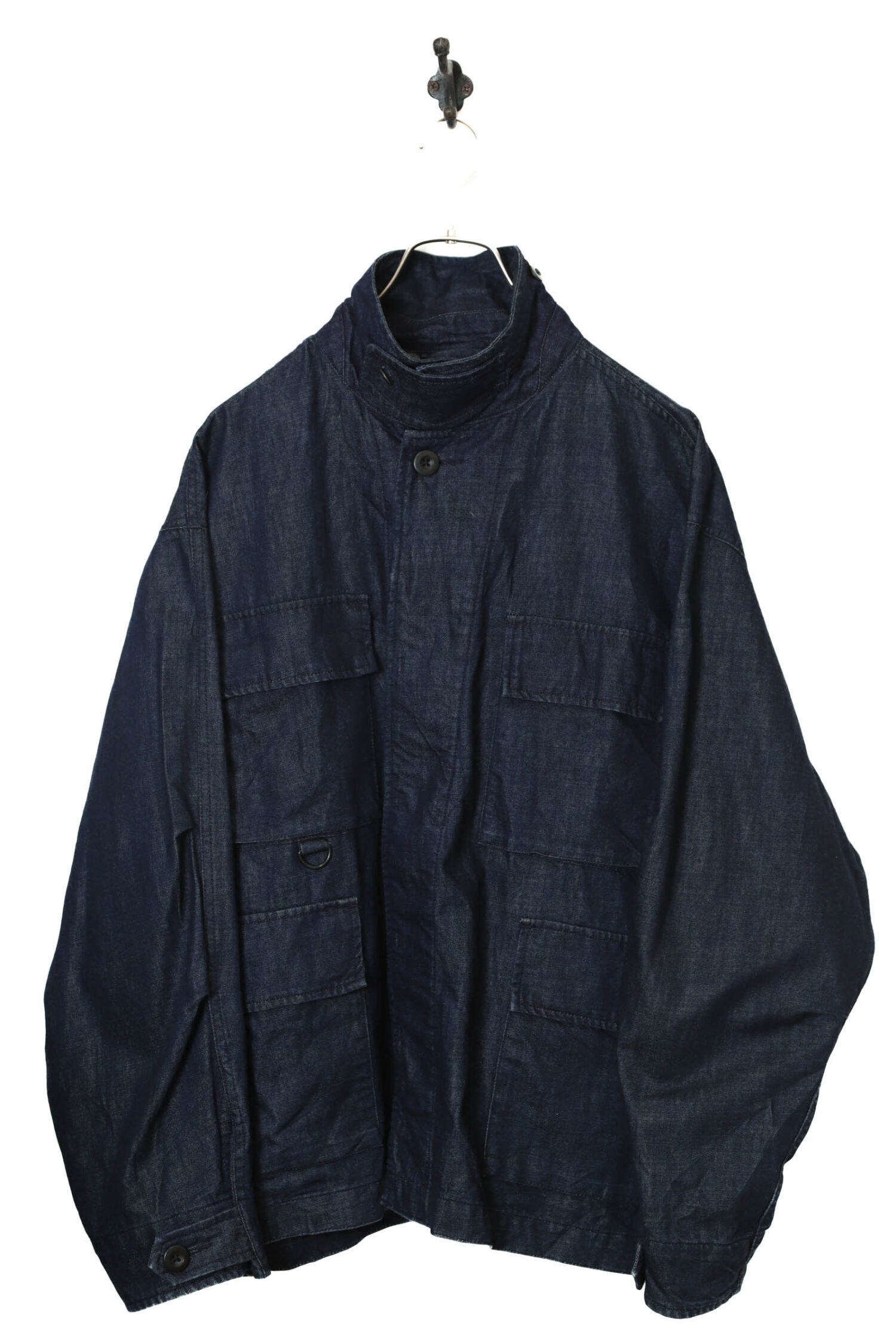 VINTAGE STAND COLLAR DENIM JACKET/XL