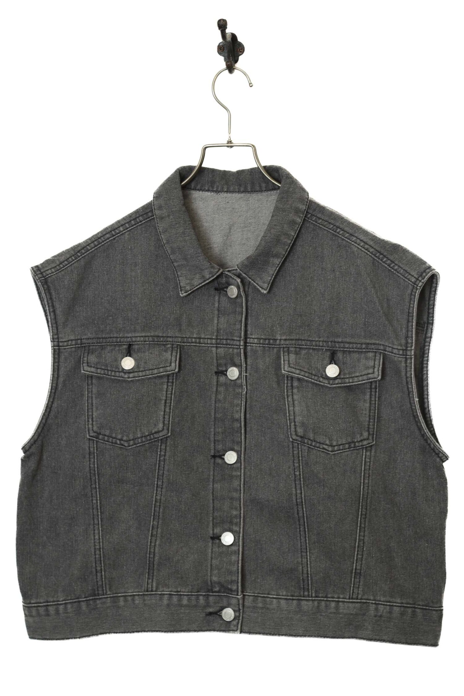 USED DENIM VEST/L