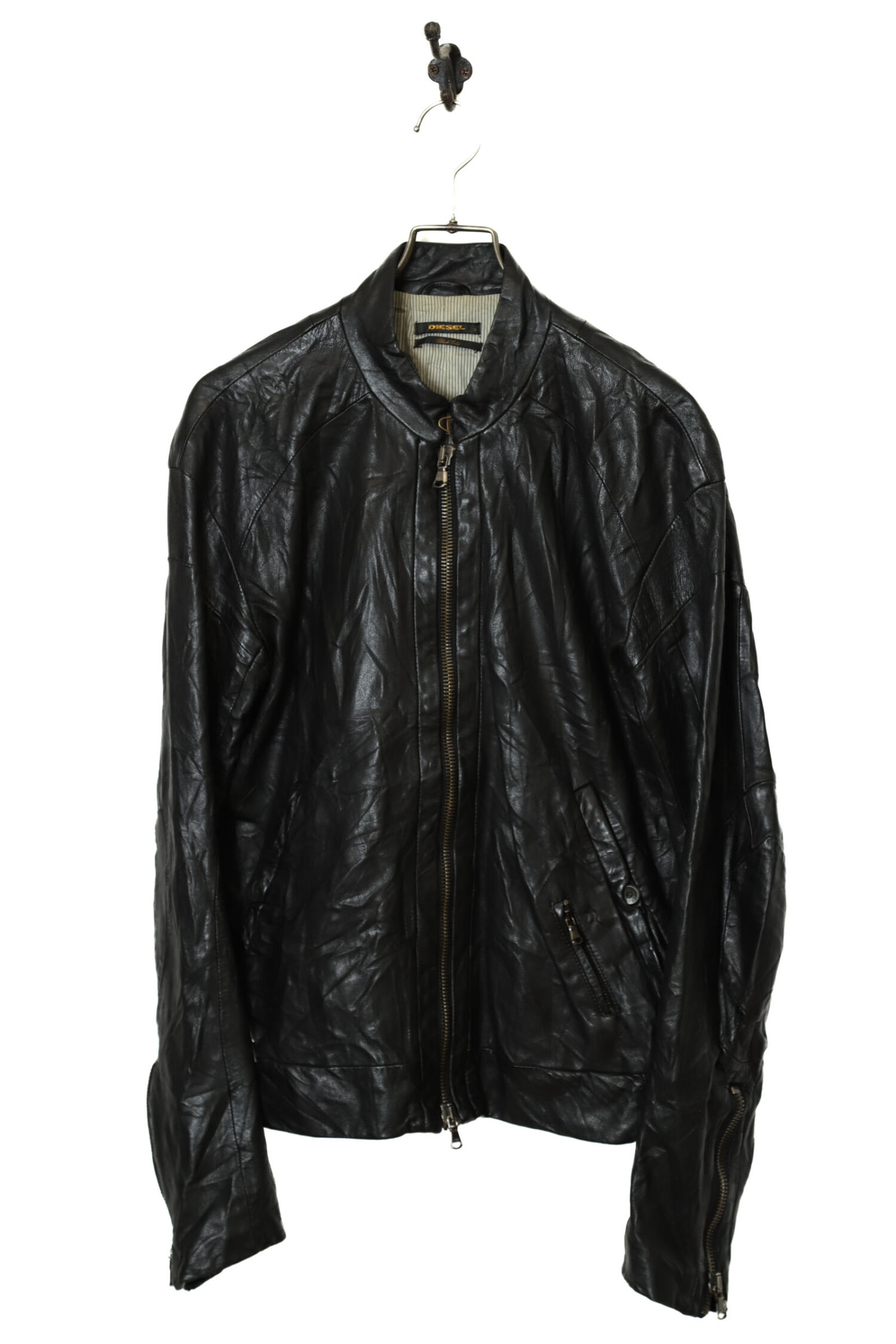 USED DIESEL SHEEP LEATHER SINGLE RIDERS JACKET/S