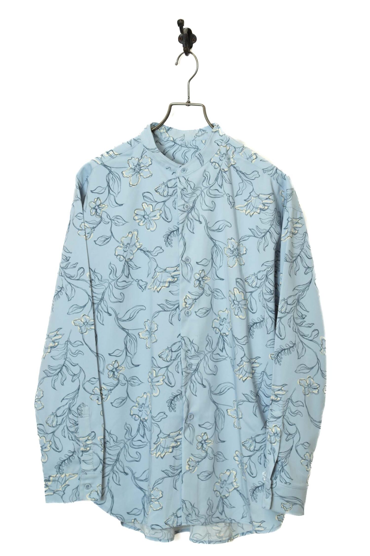 VINTAGE COLLARLESS PRINTED SHIRT/XL
