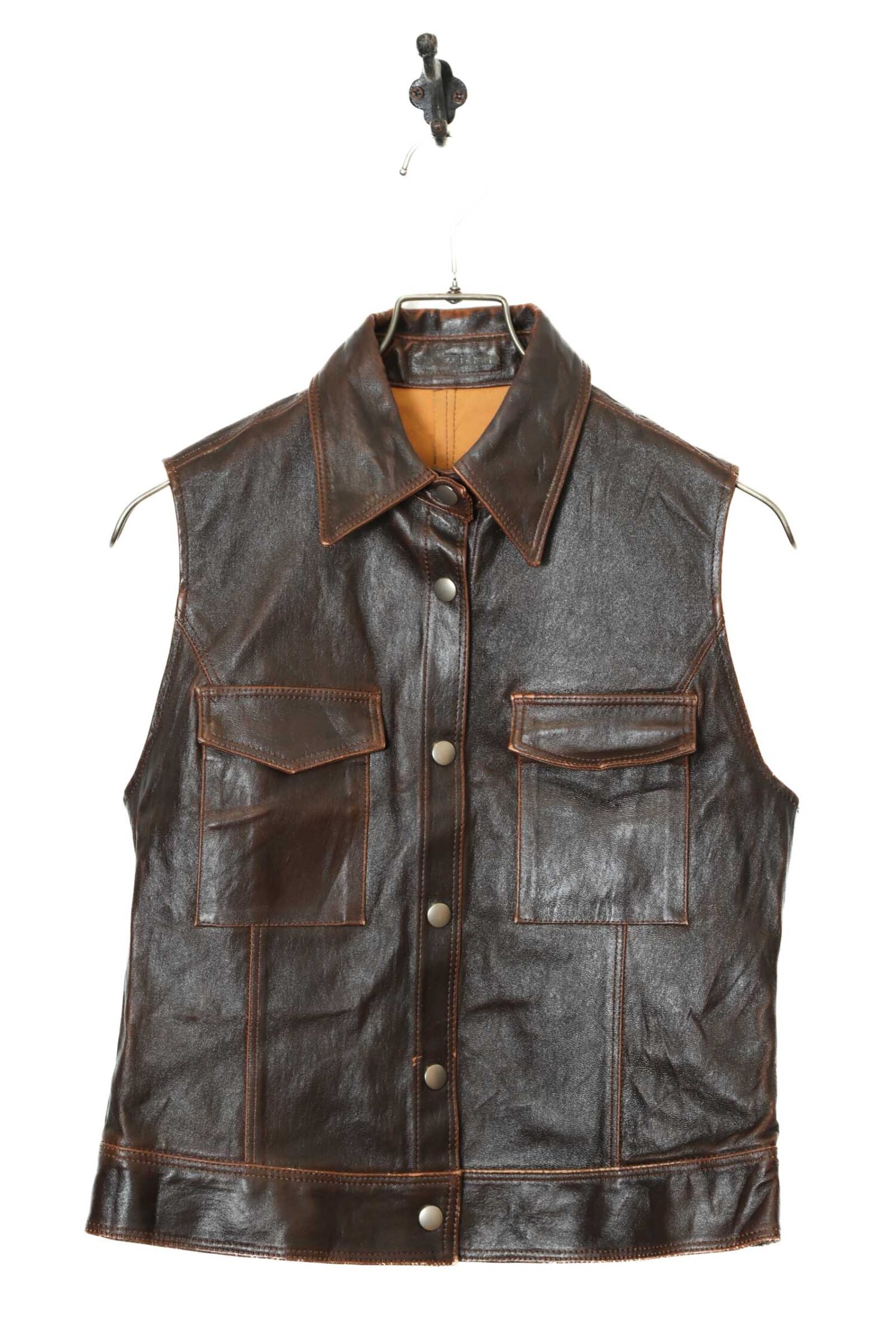 VINTAGE SHEEP LEATHER VEST/S
