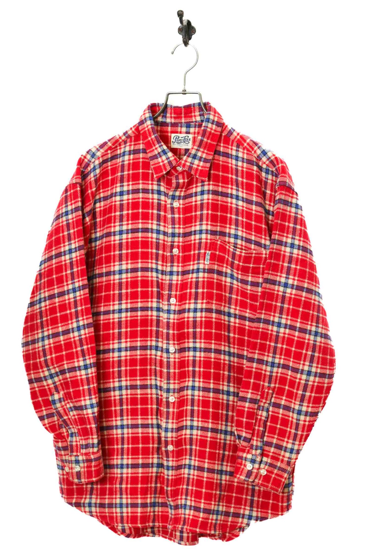 USED CHECK SHIRT/COCA-COLA/XL